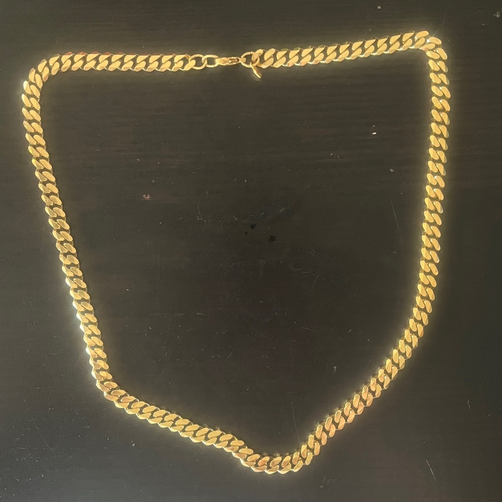 Monet gold plated, Cuban link chain necklace,  23” long , circa 1980s, - Picture 4 of 4